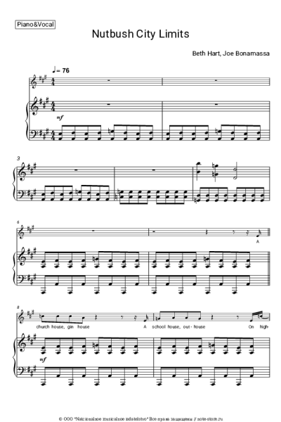 Ноты, аккорды Beth Hart, Joe Bonamassa - Nutbush City Limits