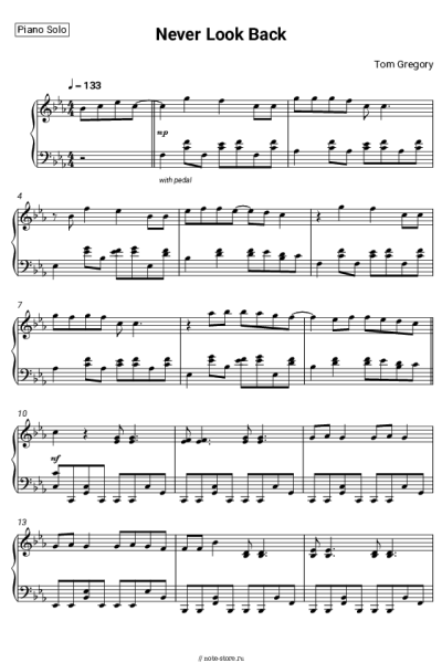 Ноты, аккорды Tom Gregory - Never Look Back