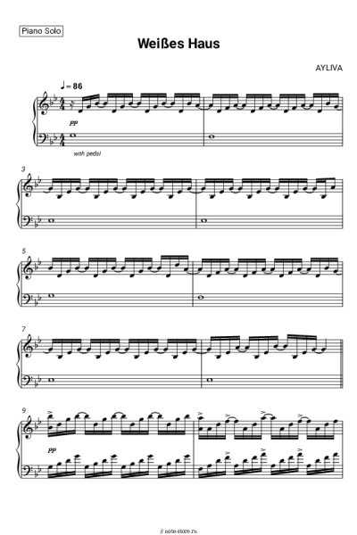 Ноты, аккорды AYLIVA - Weißes Haus