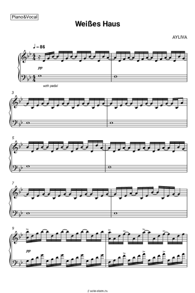 Ноты, аккорды AYLIVA - Weißes Haus