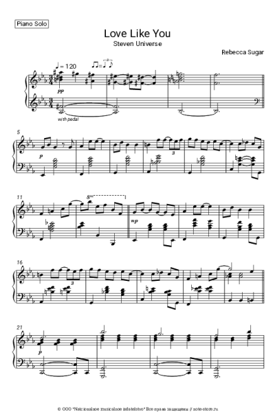 Ноты, аккорды Steven Universe, Rebecca Sugar - Love Like You (from 'Steven Universe')