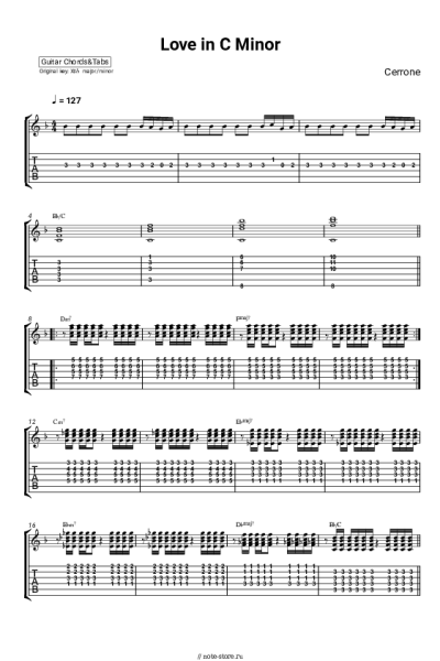 Ноты, аккорды Cerrone - Love In C Minor
