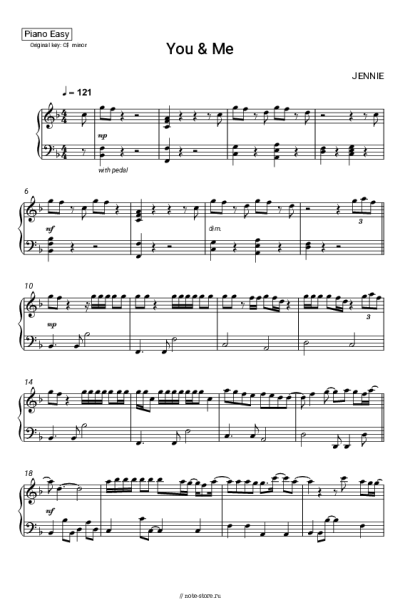 Ноты, аккорды JENNIE - You & Me