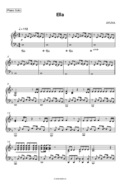 Ноты, аккорды AYLIVA - Ella