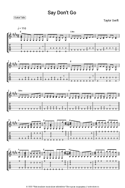 undefined Taylor Swift - Say Don't Go