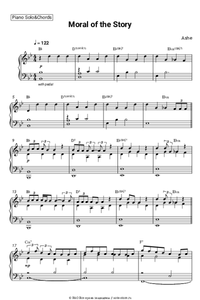 Ноты, аккорды Ashe - Moral of the Story