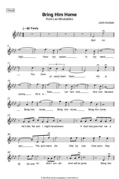 undefined Josh Groban, Claude-Michel Schönberg - Bring him home (Les Misérables)