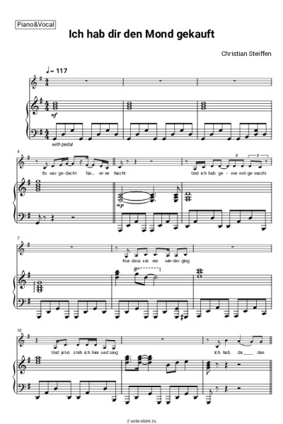 Ноты, аккорды Christian Steiffen - Ich hab dir den Mond gekauft