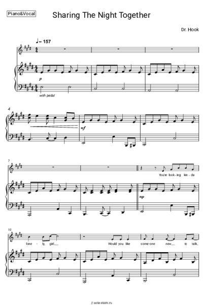 Ноты, аккорды Dr. Hook - Sharing The Night Together