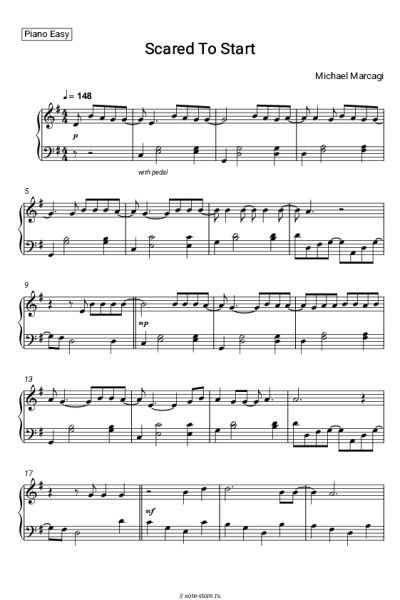Ноты, аккорды Michael Marcagi - Scared To Start