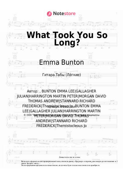 Ноты, аккорды Emma Bunton - What Took You So Long?