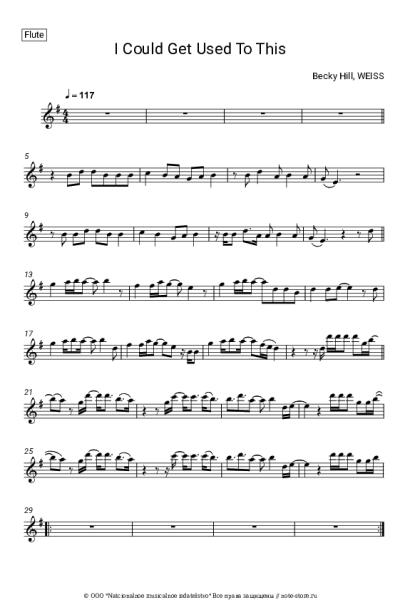 Ноты, аккорды Becky Hill, Weiss - I Could Get Used To This