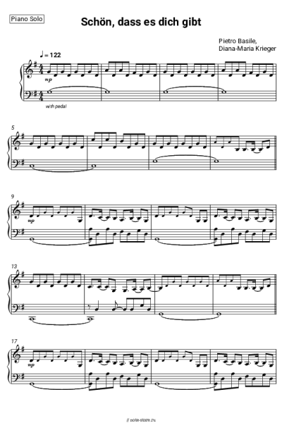 Ноты, аккорды Pietro Basile, Diana-Maria Krieger - Schön, dass es dich gibt