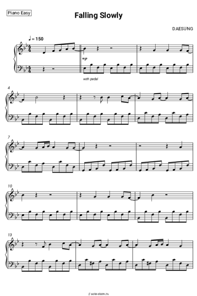 Ноты, аккорды DAESUNG - Falling Slowly