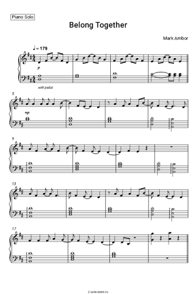 Ноты, аккорды Mark Ambor - Belong Together