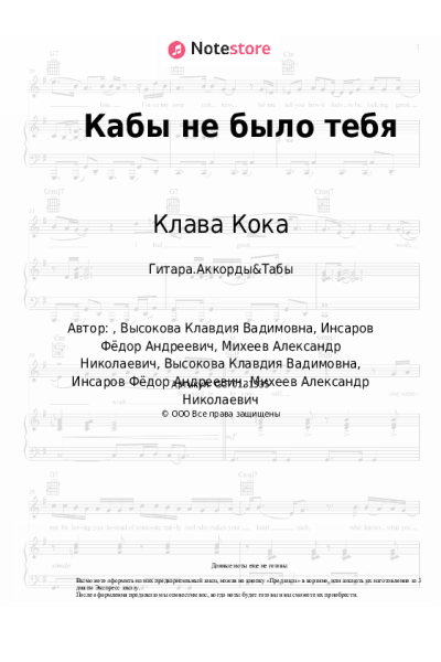 undefined Feduk, Клава Кока - Кабы не было тебя