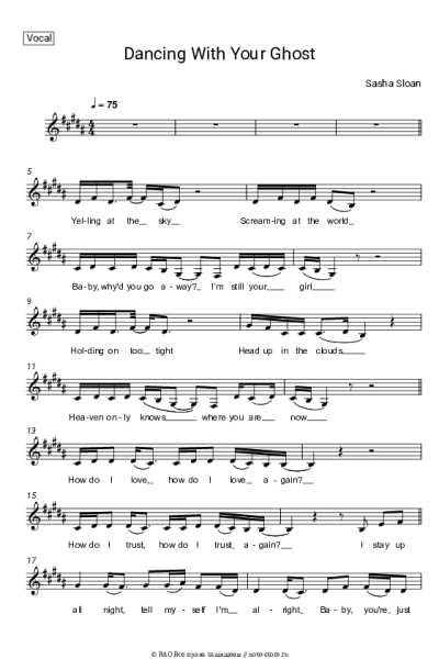 undefined Sasha Alex Sloan - Dancing With Your Ghost