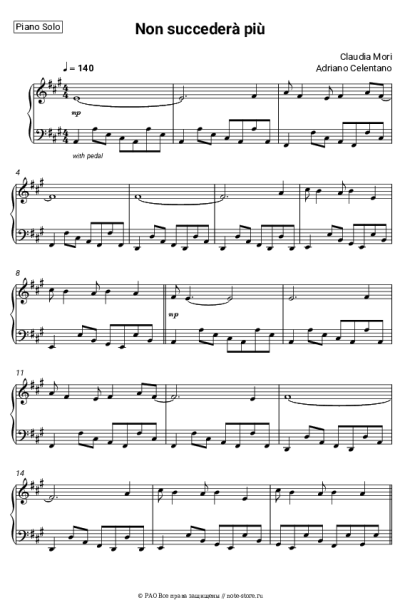Ноты, аккорды Adriano Celentano, Claudia Mori - Non succederà più