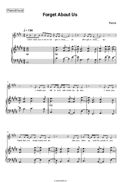 Ноты, аккорды Perrie - Forget About Us