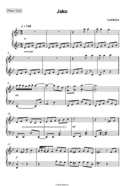 Ноты, аккорды LADANIVA - Jako