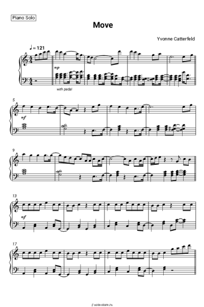 Ноты, аккорды Yvonne Catterfeld - Move