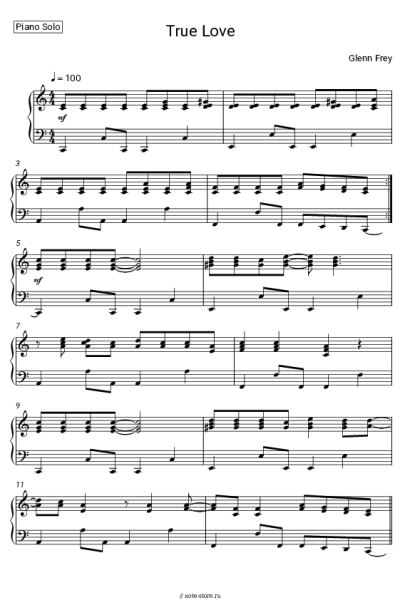 Ноты, аккорды Glenn Frey - True Love