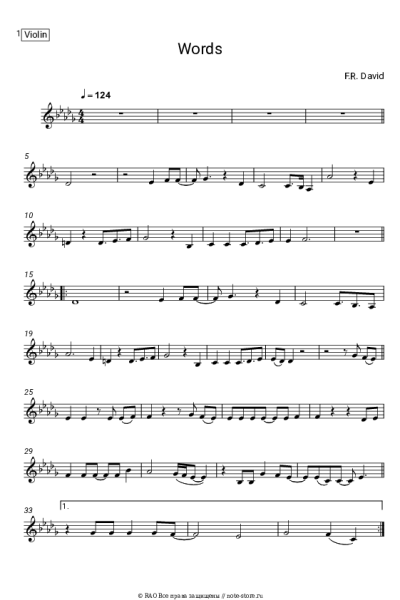 undefined F. R. David - Words