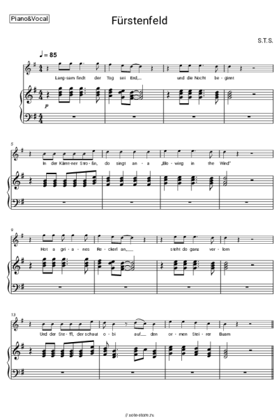 Ноты, аккорды S.T.S. (STS) - Fürstenfeld
