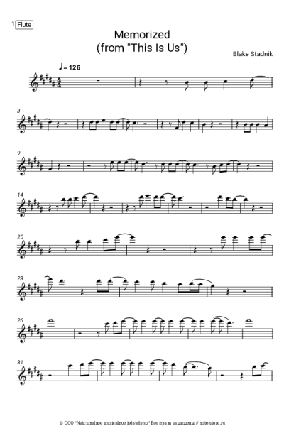 Ноты, аккорды Blake Stadnik - Memorized (From This Is Us)