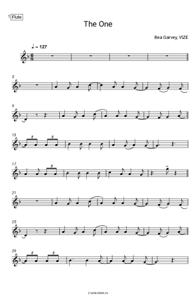 Ноты, аккорды VIZE, Rea Garvey - The One