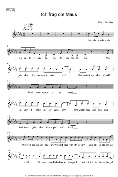 undefined Mark Forster - Ich frag die Maus