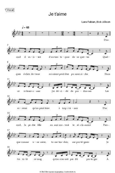 undefined Lara Fabian - Je t’aime