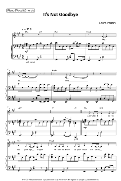 undefined Laura Pausini - It's Not Good-Bye