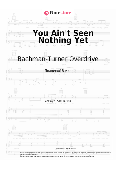 undefined Bachman-Turner Overdrive - You Ain't Seen Nothing Yet