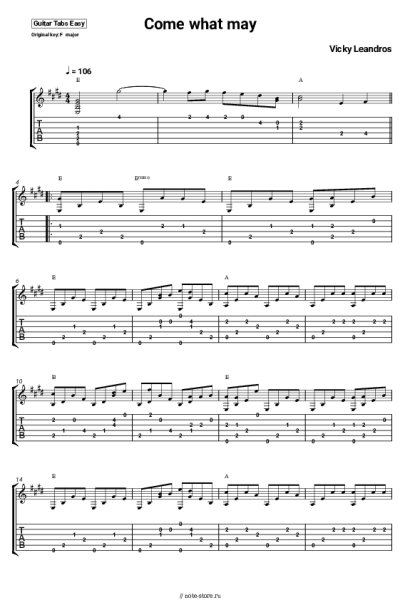 Ноты, аккорды Vicky Leandros - Come what may