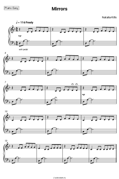 Ноты, аккорды Natalia Kills - Mirrors