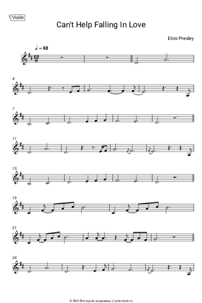 undefined Elvis Presley - Can't Help Falling In Love