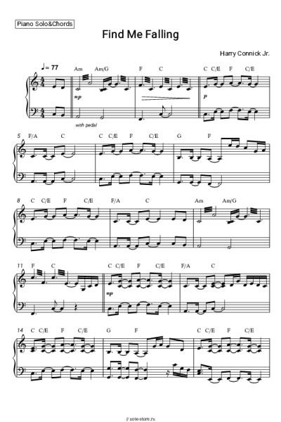Ноты, аккорды Harry Connick Jr. - Find Me Falling