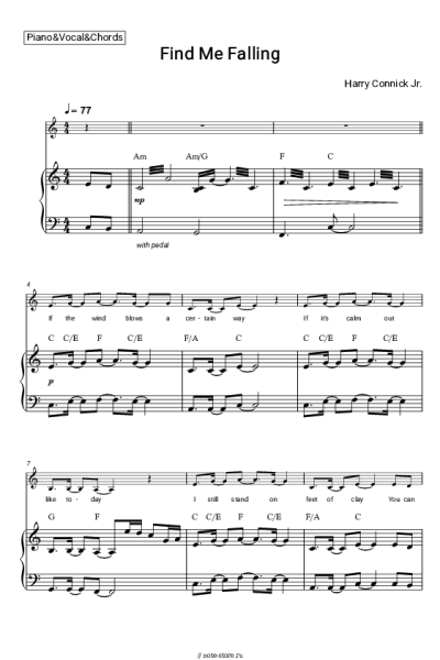 Ноты, аккорды Harry Connick Jr. - Find Me Falling