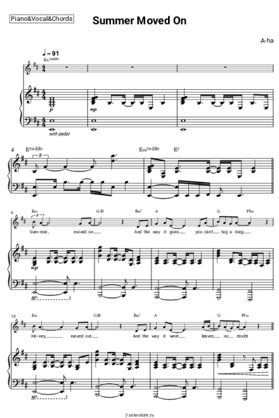 undefined A-ha - Summer Moved On