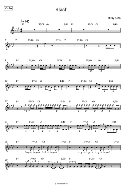 Ноты, аккорды Stray Kids - SLASH