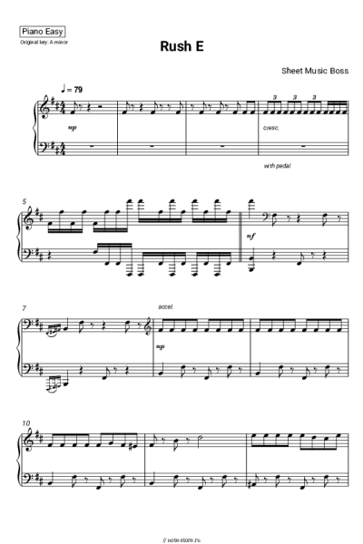 undefined Sheet Music Boss - Rush E