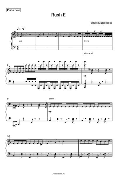 undefined Sheet Music Boss - Rush E