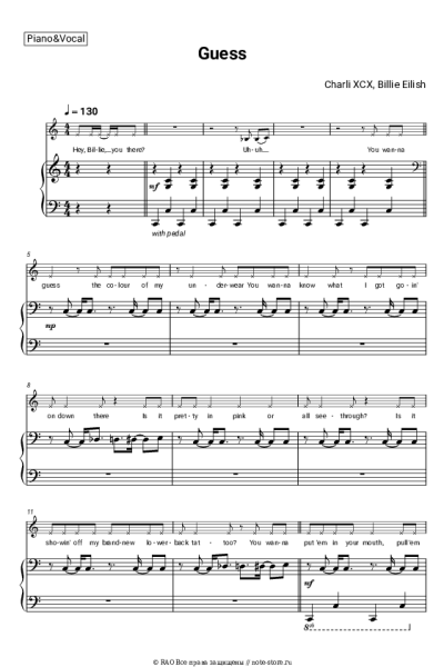 undefined Billie Eilish, Charli XCX - Guess