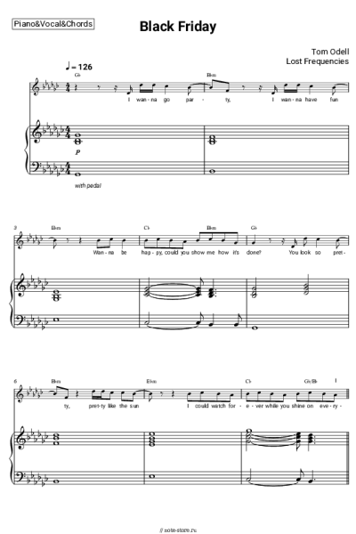 Ноты, аккорды Lost Frequencies, Tom Odell - Black Friday