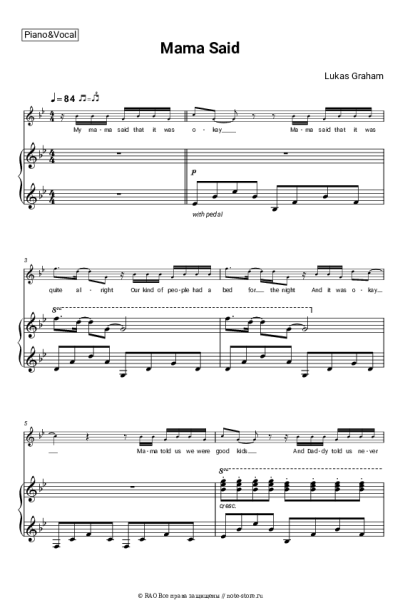 undefined Lukas Graham - Mama Said