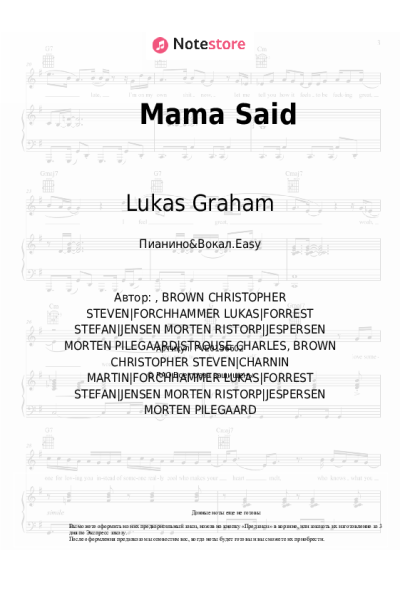 undefined Lukas Graham - Mama Said