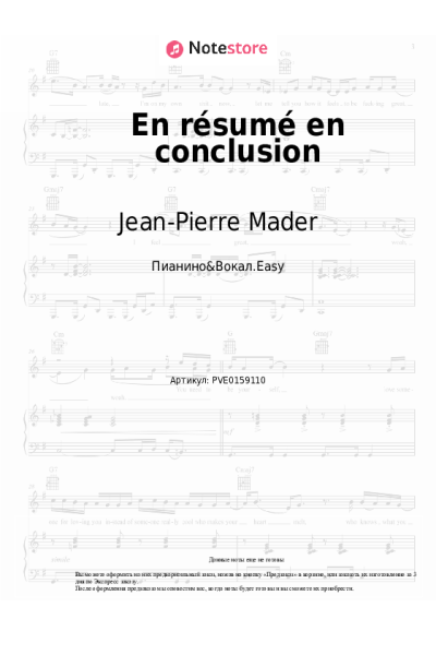 undefined Jean-Pierre Mader - En résumé en conclusion