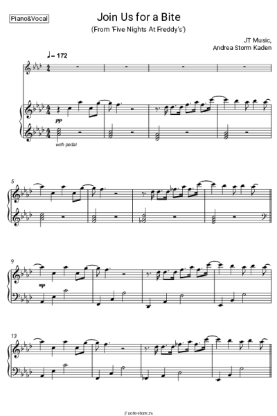 undefined JT Music, Andrea Storm Kaden - Join Us For A Bite (From 'Five Nights At Freddy's')