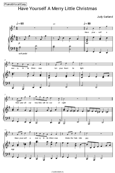 Ноты, аккорды Judy Garland - Have Yourself A Merry Little Christmas